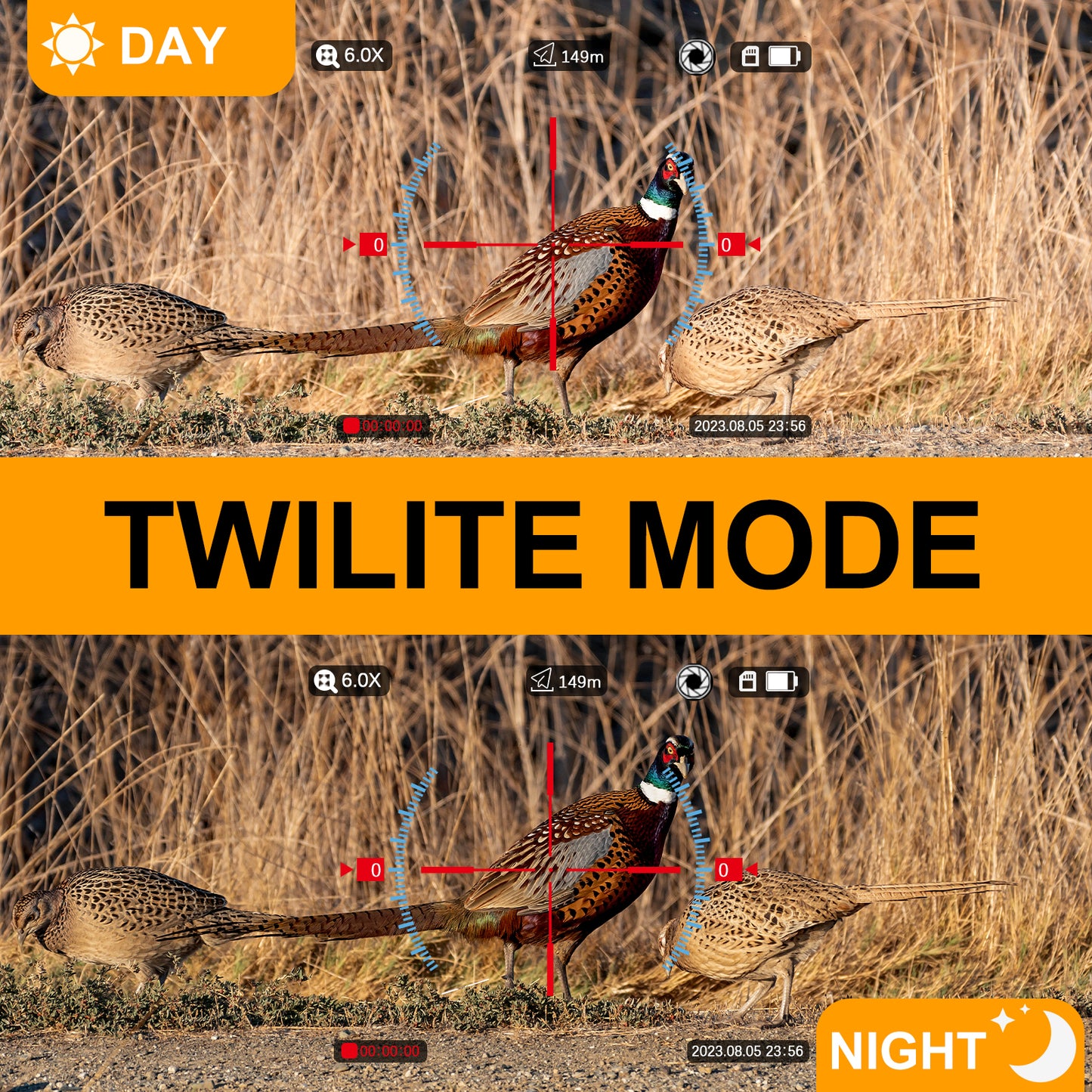 TWILITE Rifles Scope 6-12X HD 2K Digital Night Vision Scope for Hunting
