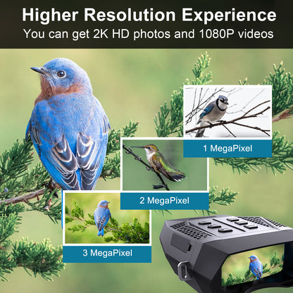 나이트 비전 쌍안경 2K 캠핑 장비 업그레이드 적외선 디지털 사냥 망원경