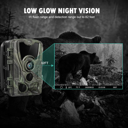 16MP 1080P Portable Taking Trail Camera Outdoor Huntings Animal Observation Monitoring Camera Photo Video Taking IP66 Waterproof