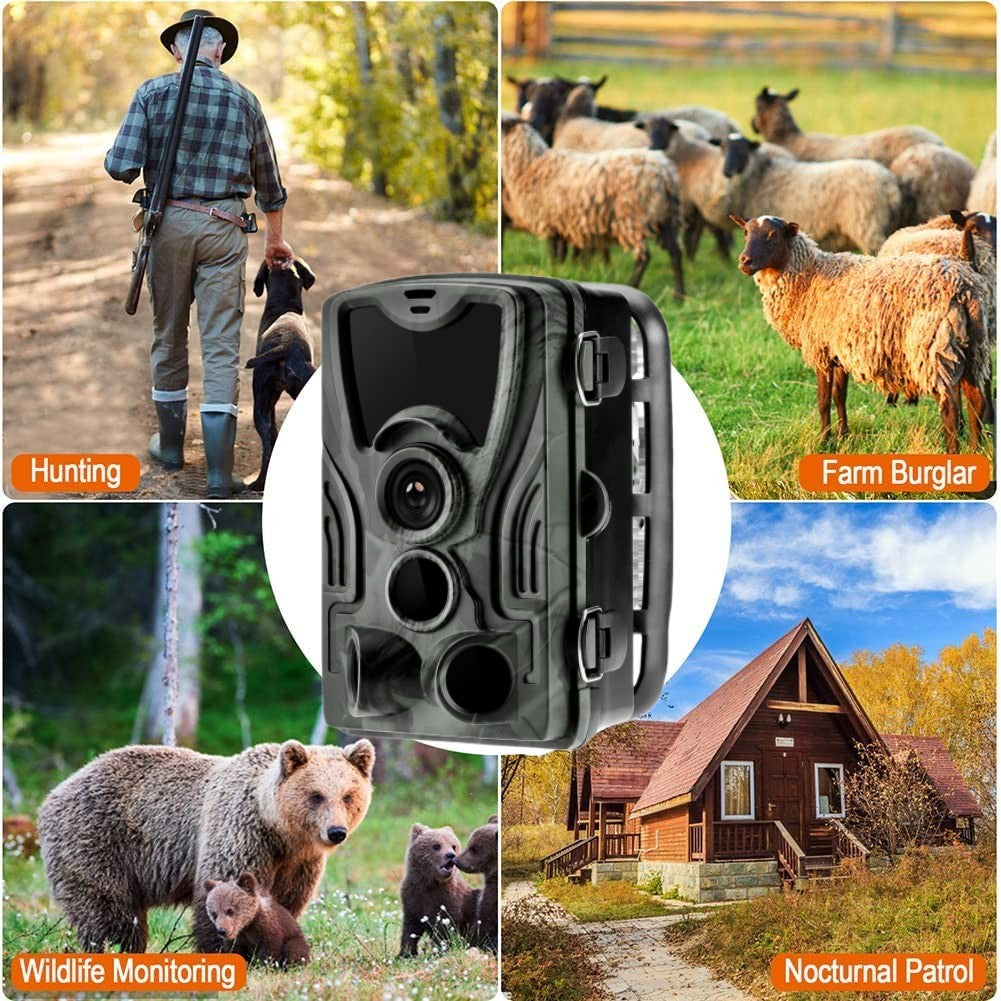 16MP 1080P Portable Taking Trail Camera Outdoor Huntings Animal Observation Monitoring Camera Photo Video Taking IP66 Waterproof