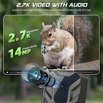 Cellular Trail Cameras 4G LTE, Live Streaming Game Camera with No Glow Night Vision Motion Activated Waterproof, Solar Trail Hunting Camera Built-in SIM Card for Wildlife Deer