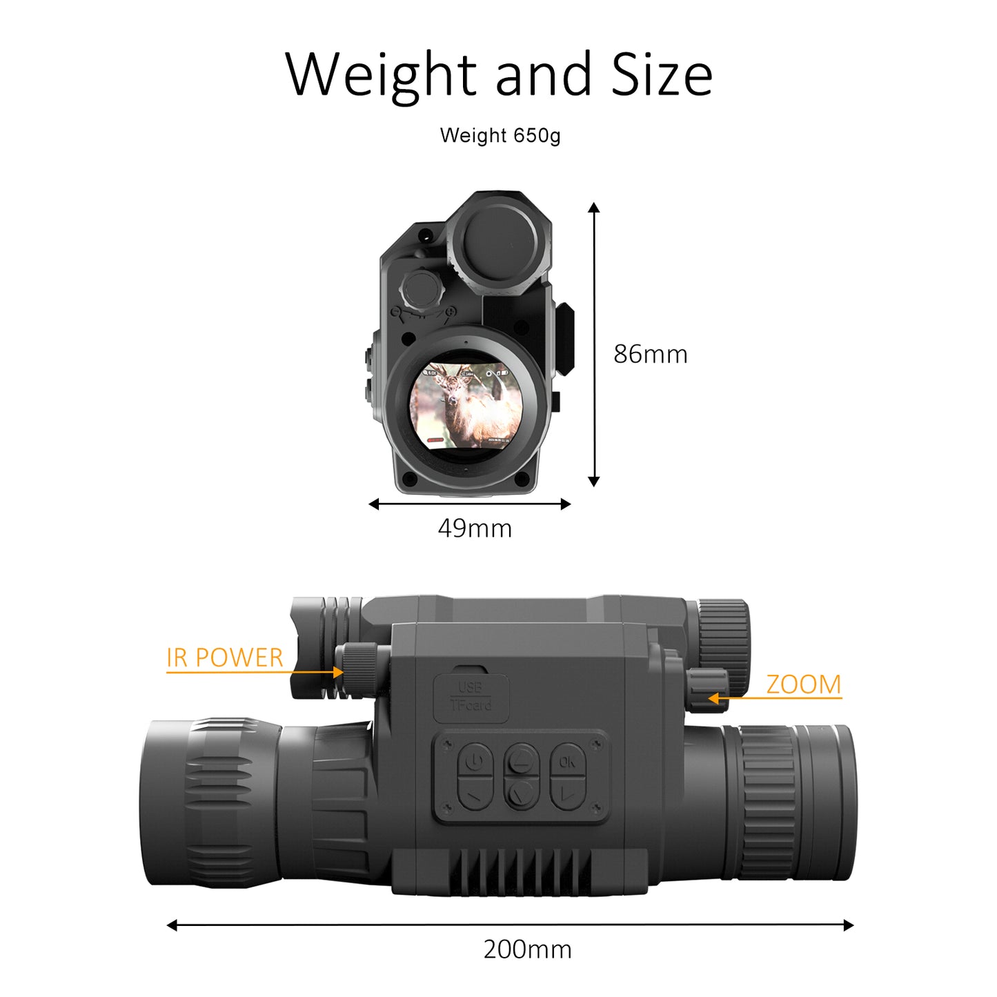 TWILITE NV PRO Night Vision Monocular - Full Color 4-8x40mm Digital Night Vision Camera for Camping Hunting & Fishing