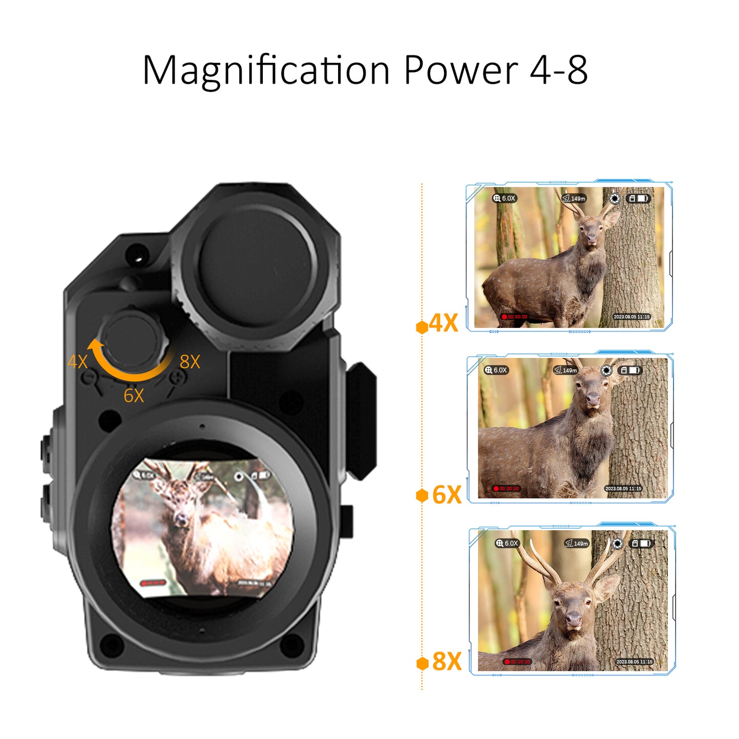 TWILITE NV PRO Night Vision Monocular - Full Color 4-8x40mm Digital Night Vision Camera for Camping Hunting & Fishing